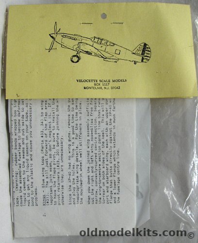 Velocette 1/48 Curtiss XP-40 Conversion (For Monogram P-40) - Bagged plastic model kit